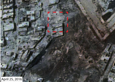 الشيخ مقصود، حلب، 25 أبريل/نيسان 2016 © Digitial Globe