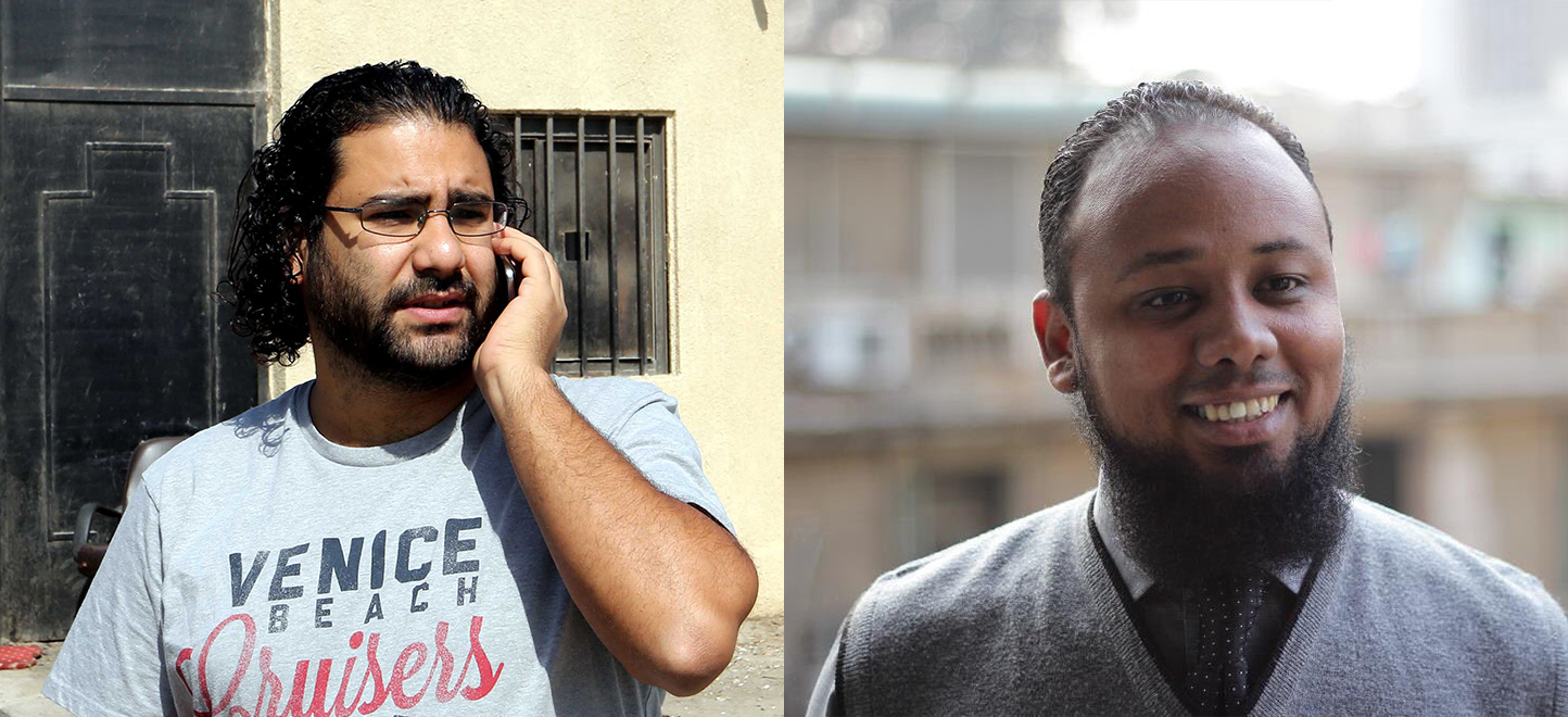 Egyptian activist Alaa Abdel Fattah and human rights lawyer Mohamed el-Baqer