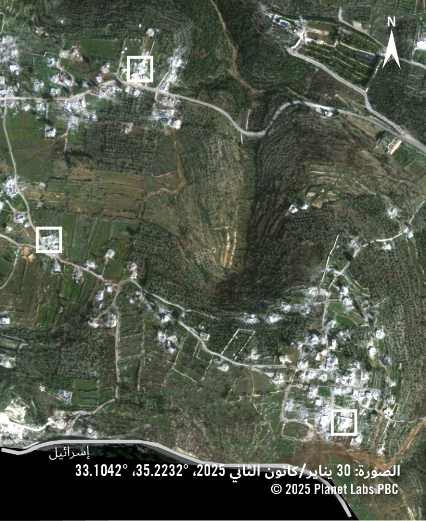 تُظهر صور الأقمار الصناعية موقع تدمير ثلاثة مساجد