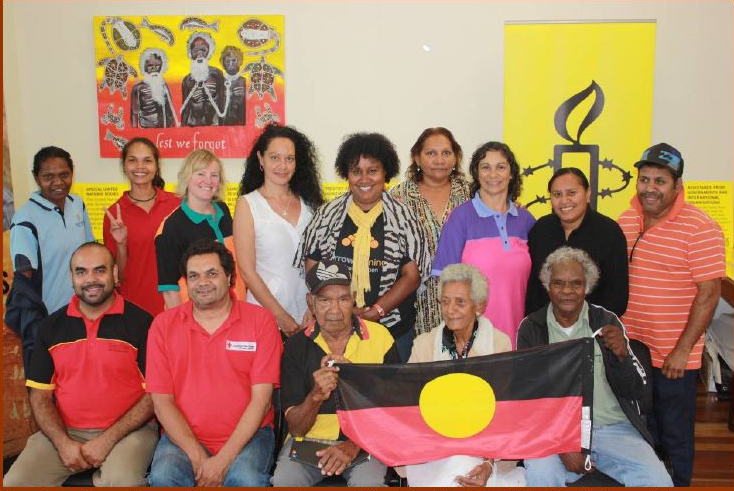 Most of the participants and facilitators of the Palm Island Our Mob, Our Rights workshop. ©Amnesty international.
