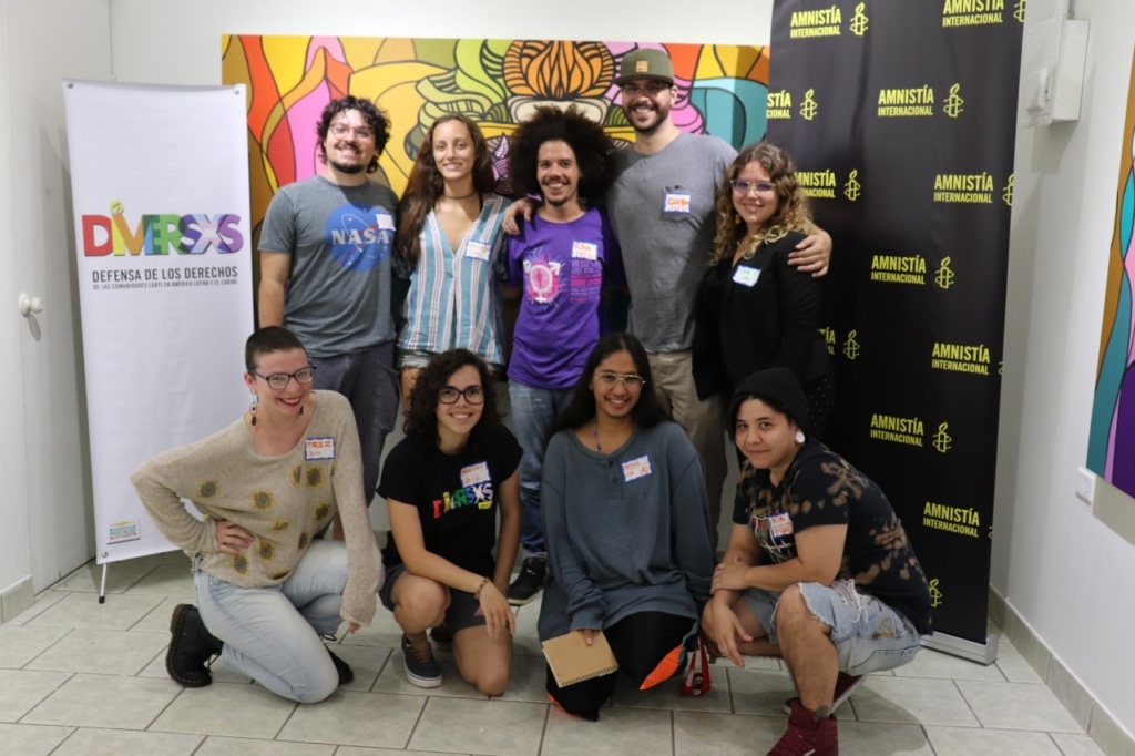 A group of activists joining the Diversxs project in Puerto Rico.