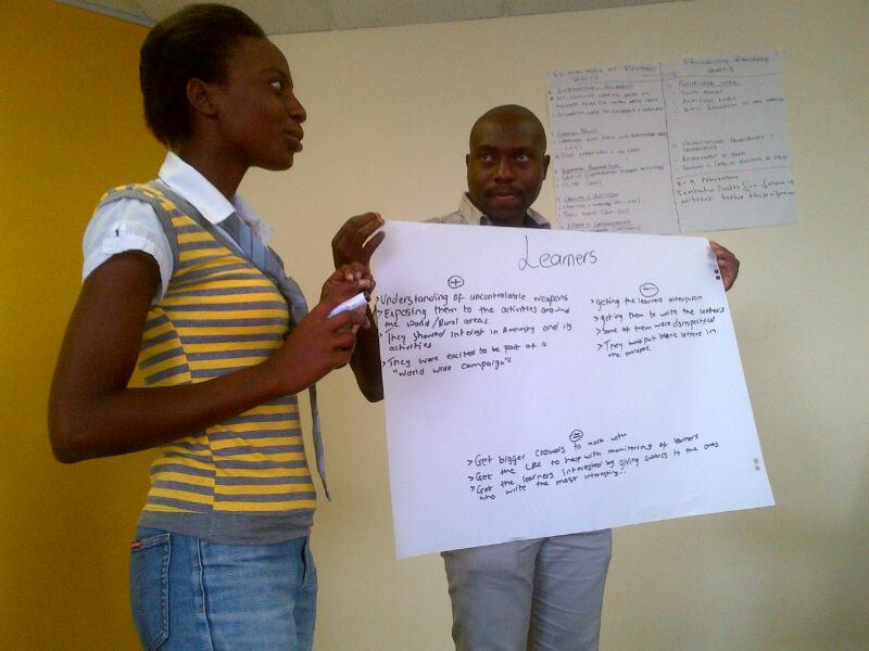 Multipliers in Gauteng Province present their responses at the Final Letter Writing Marathon evaluation workshop, South Africa. ©Amnesty International