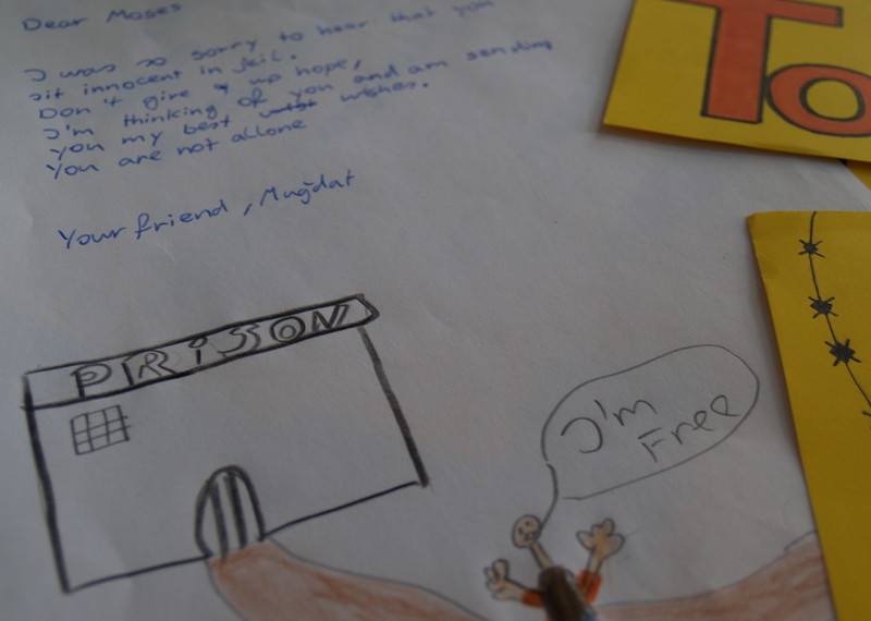 A German schoolchild's note to Moses
