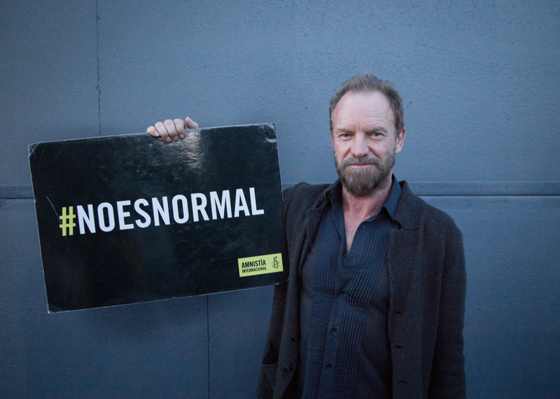 Sting joins Amnesty International's campaign against disappearances in Mexico.