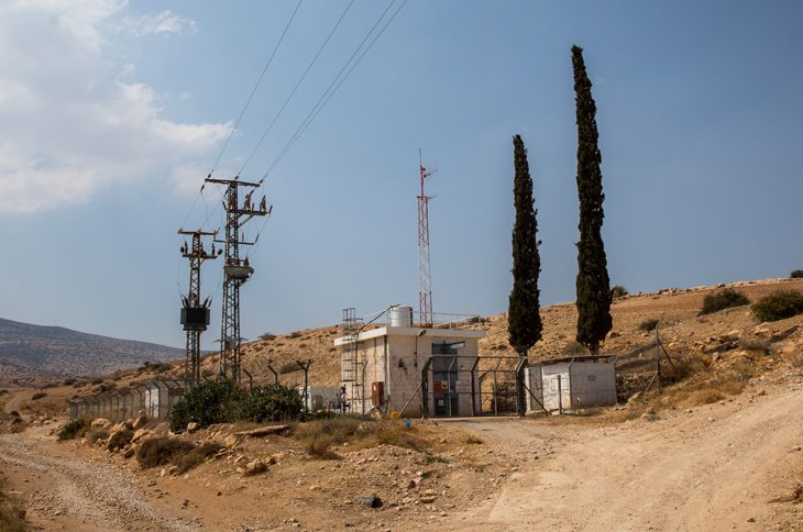 One of two Mekorot pumping stations outside the village of Bardala. These pumping stations have caused springs in the villages of Ein al-Beida and Bardala to dry up completely, forcing the Palestinian community to be entirely reliant on the Israeli state-owned company for their domestic and agricultural water provision. © Amnesty International