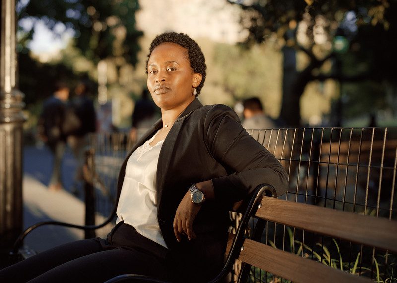 Sostine Namanya, Gender officer at the National Association of Professional Environmentalists at The Peoples' Summit on Climate, Rights and Human Survival, New York, USA, 19 September, 2019. © Peyton Fulford.