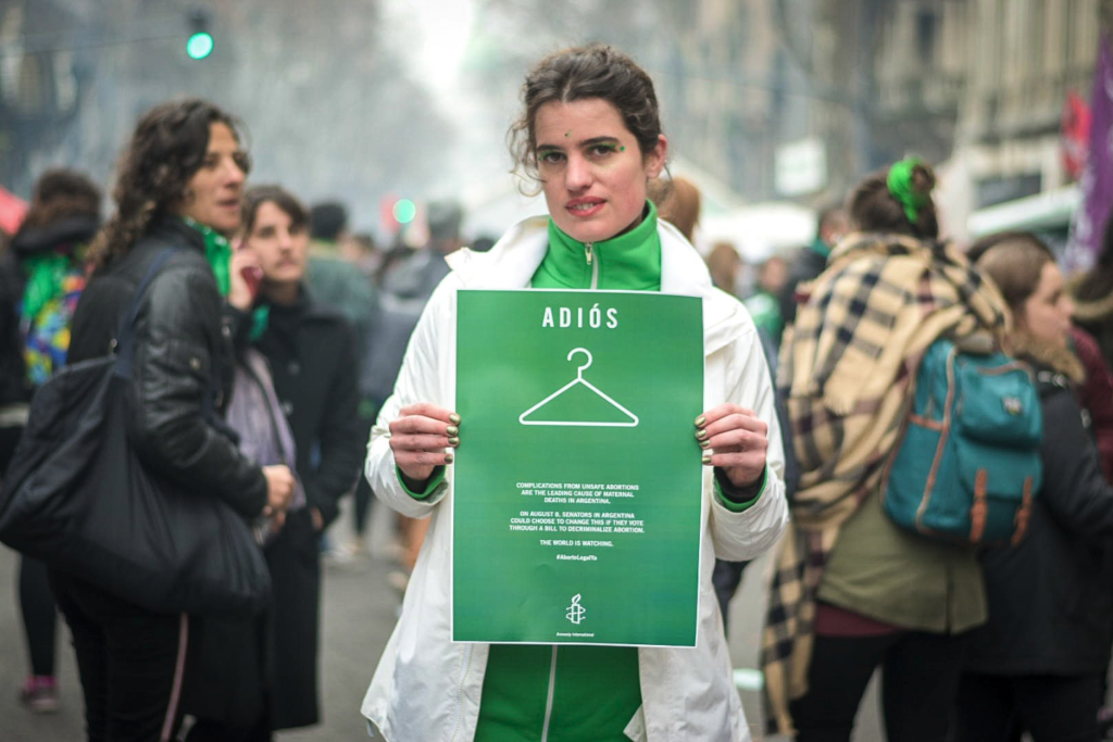 Women's rights advocates including Amnesty International have been calling for legal abortion in Argentina for years. Photo: Amnistía Internacional Argentina.