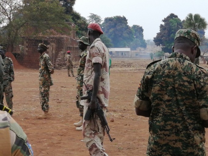 Amnesty's investigators observed that several South Sudan People’s Defence Forces (SSPDF) soldiers were armed with Mpi-KMS-72 rifles manufactured in the former East Germany. © Amnesty International