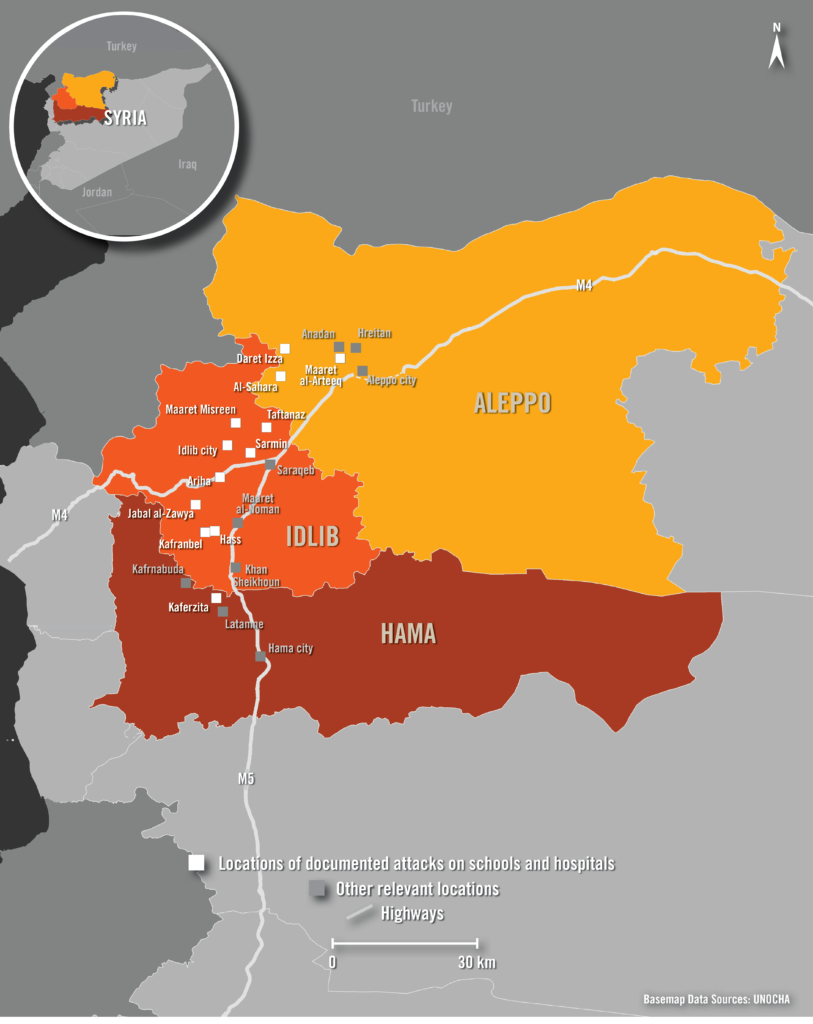 Map of north-west Syria. © Amnesty International