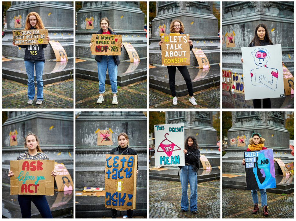 Brave women, survivors and their allies who have been courageously sharing their experiences and campaigning for change. 	Photo: Phil Nijhuis.