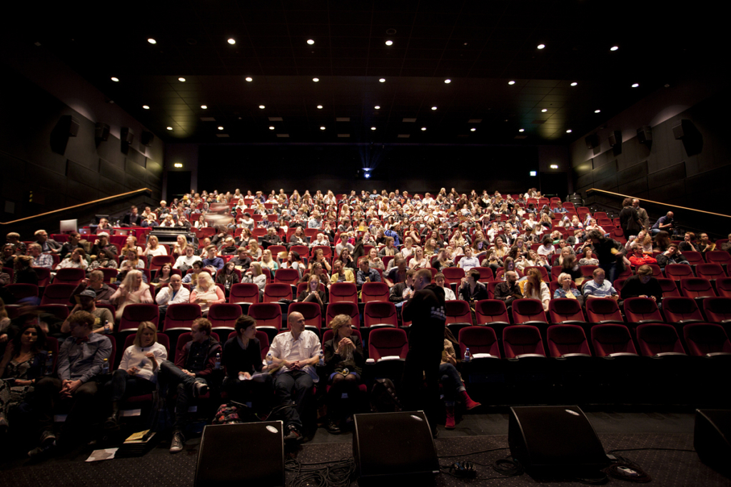 The audience wait for the movies to be screened at the 2015 Sweden’s Documentary Film Festival - Angeläget Filmfestival and decide the winner of the Audience Award, 23 April 2015, Gothenburg, Sweden © Amnesty International