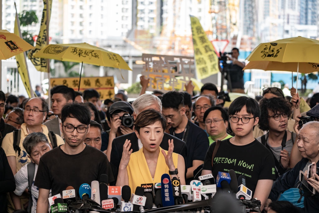 Hong Kong pro-democracy lawmaker Tanya Chan who was convicted for her role in the 2014 Umbrella Movement.