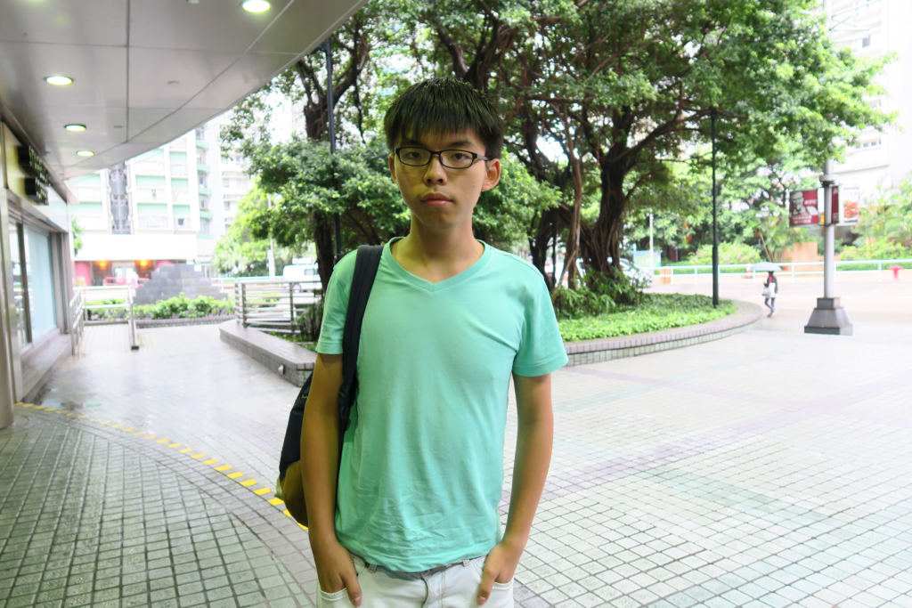 Joshua Wong, now a second year undergraduate at Hong Kong's Open University