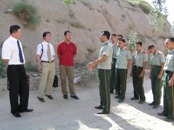 Gao Zhisheng at the detention centre in Shaanxi