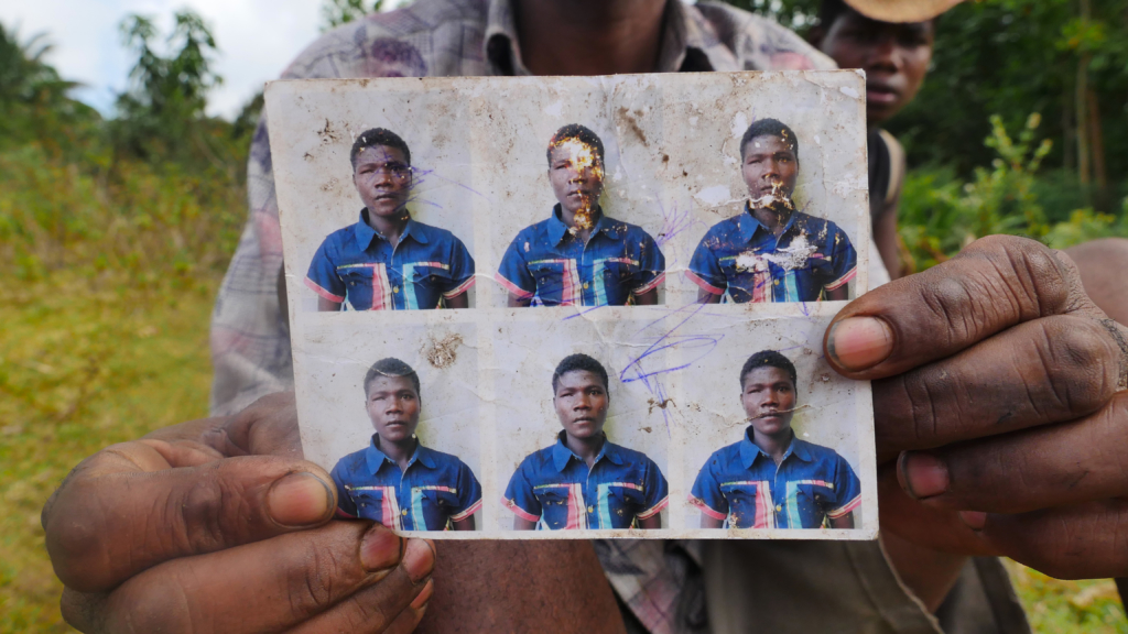 Photos of Ralista, taken a year before his death, to renew his identity card. This is the only portrait his family has of him.