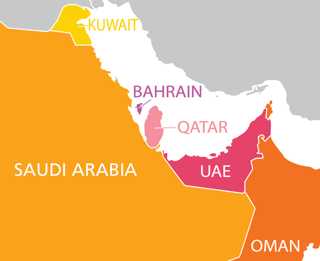 Map of the Arab Gulf