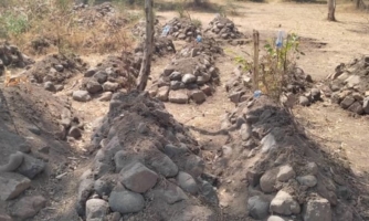 New burial sites near St. Georges Church in Kobo