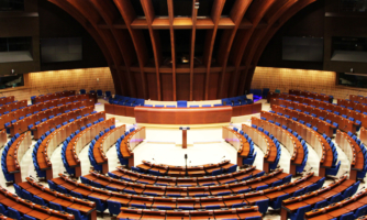 The buildings of the Council of Europe in Strasbourg, France, 7 May 2014