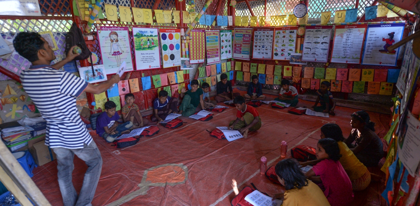 Rohingya children at study