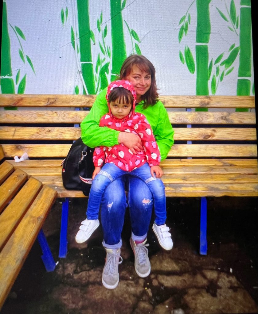 Oksana Litvynyenko suffered devastating injuries when cluster munitions exploded in a playground off Myru Street where she was walking with her husband and their four-year-old daughter on 15 April. She died on 11 June. 