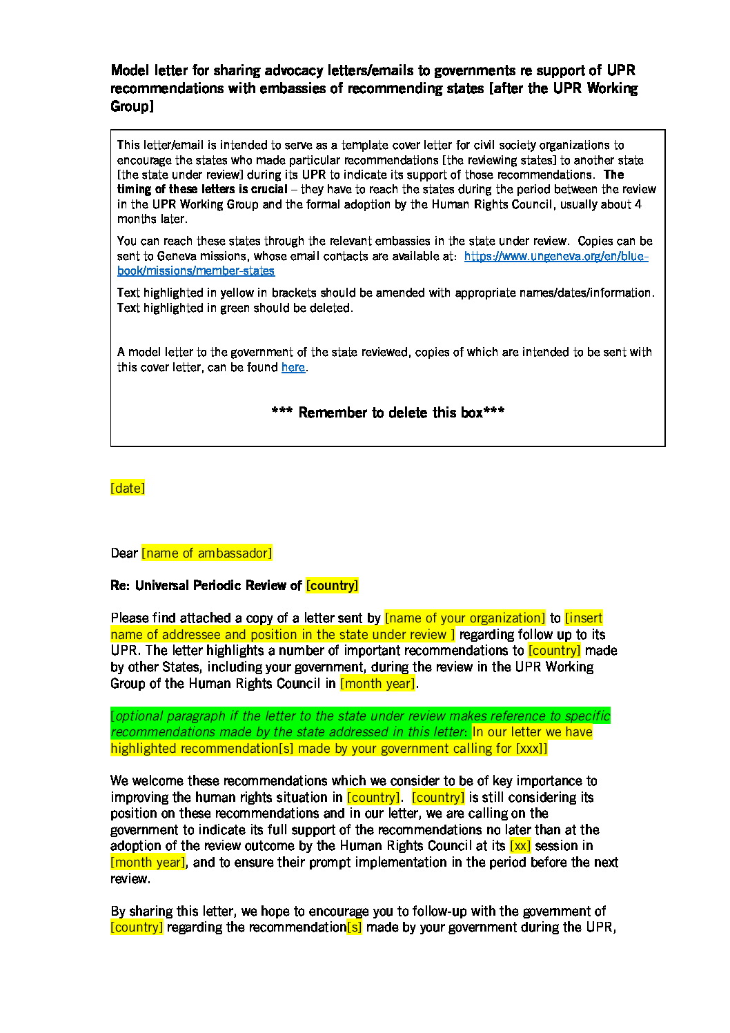 Letter Human Rights Examples Human Rights Cover Letter