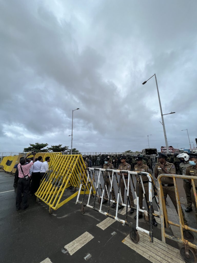 Security cordon in Colombo