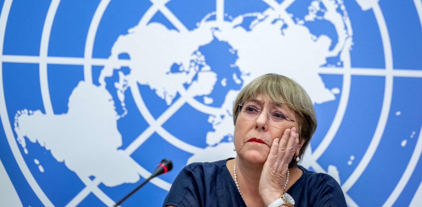 Outgoing UN High Commissioner for Human Rights Michelle Bachelet