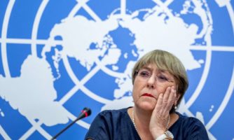 Outgoing UN High Commissioner for Human Rights Michelle Bachelet