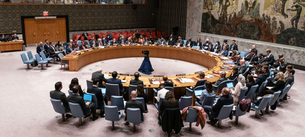 Representational picture of UN Security Council in session