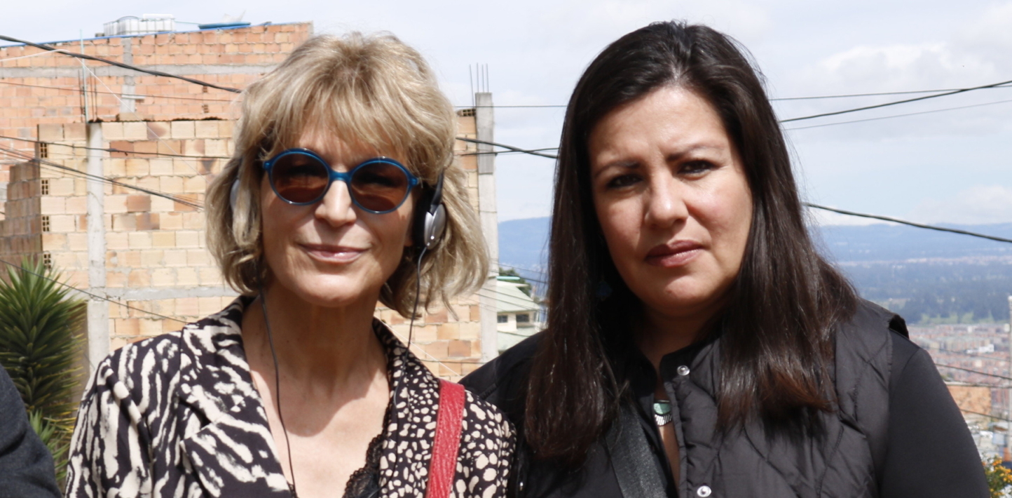 Amnesty International's Secretary General Agnès Callamard stands next to Americas director Erika Guevara-Rosas