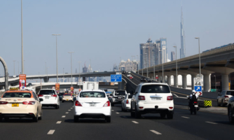 View of the road in Dubai, United Arab Emirates