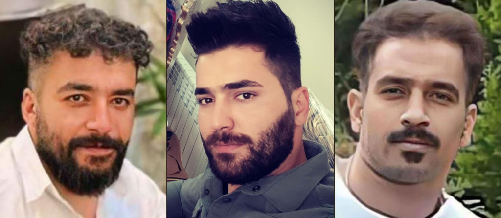 Collage de fotos de tres hombres de izquierda a derecha: Saleh Mirhashemi, Majid Kazemi, Saeed Yaghoubi