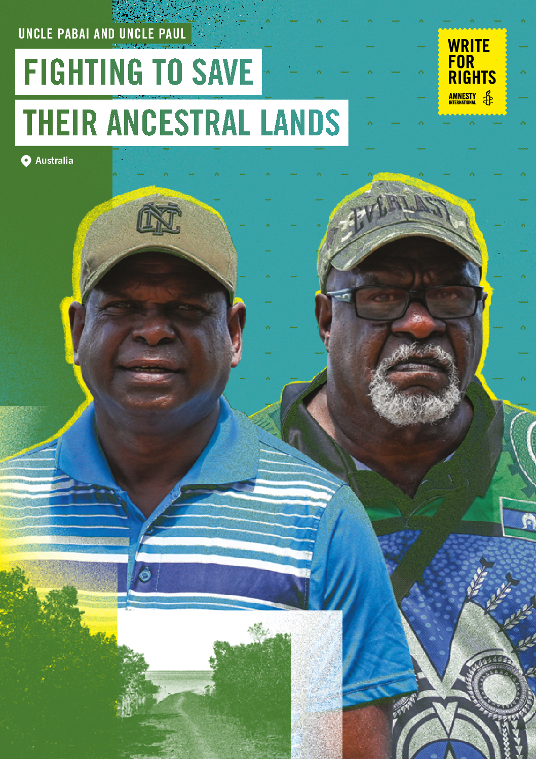Australia: Uncle Pabai and Uncle Paul: Write for Rights 2023 [case card] -  Amnesty International