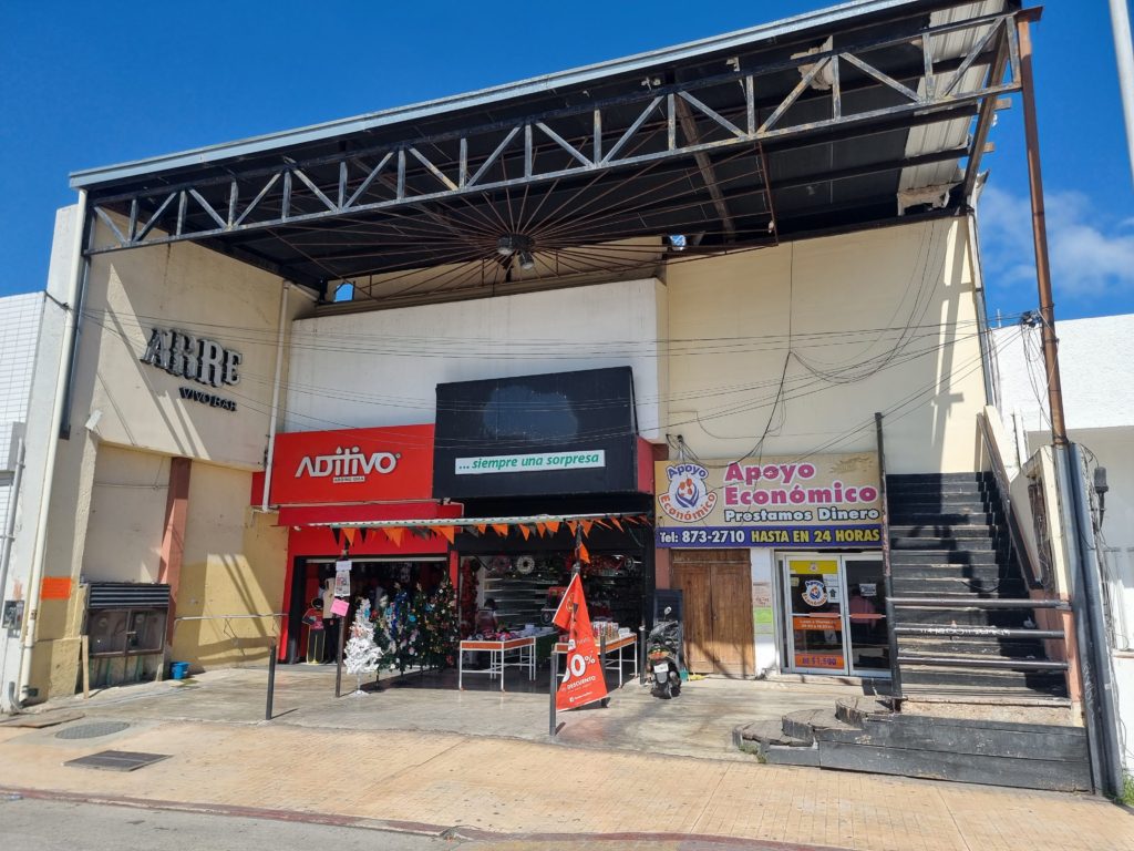 The facade of Arre, a bar in Playa del Carmen, Mexico.