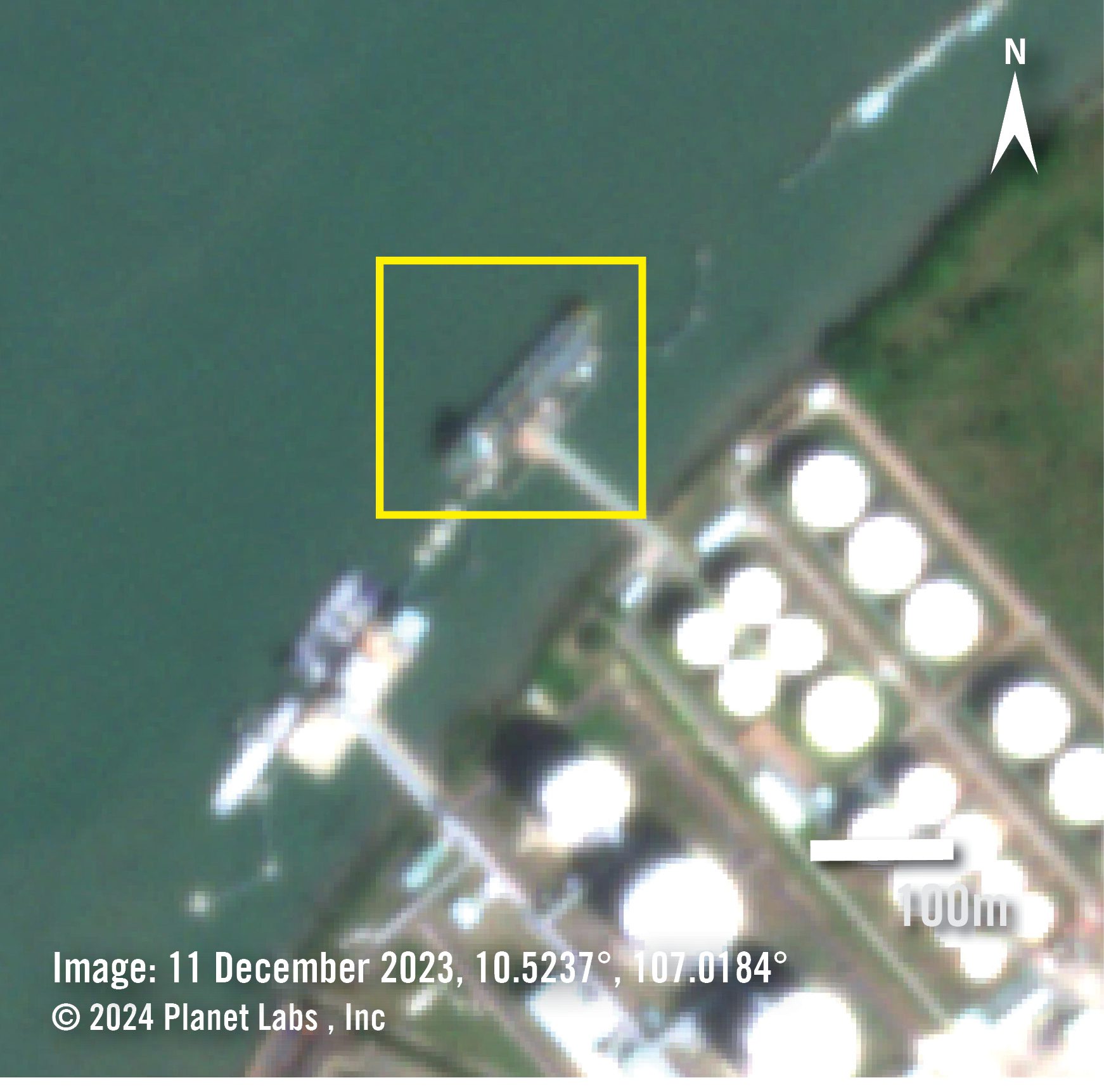 Satellite imagery over Hai Linh Cai Mep on 11 
