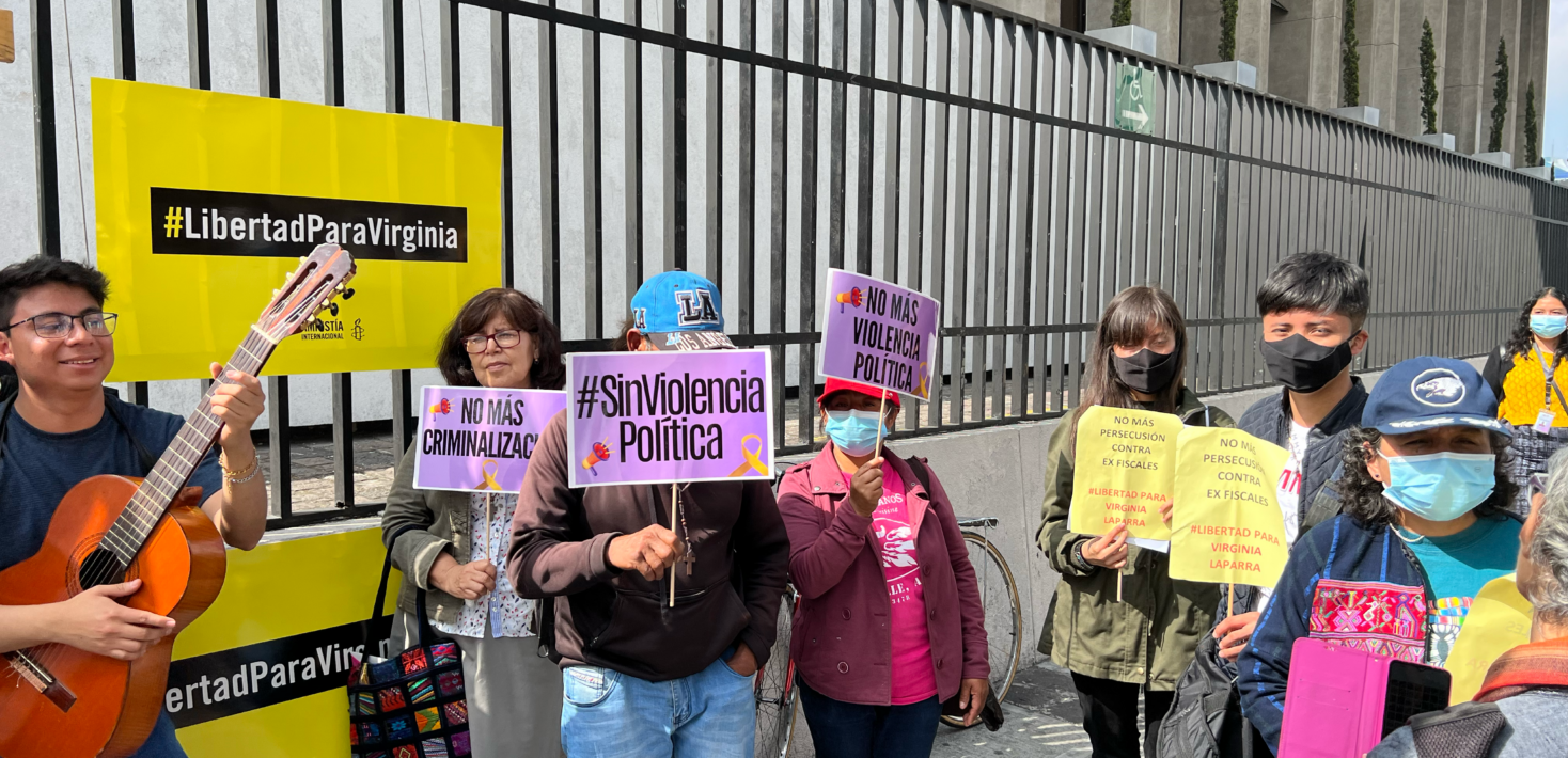 Demonstration demanding freedom for Virginia Laparra in Guatemala