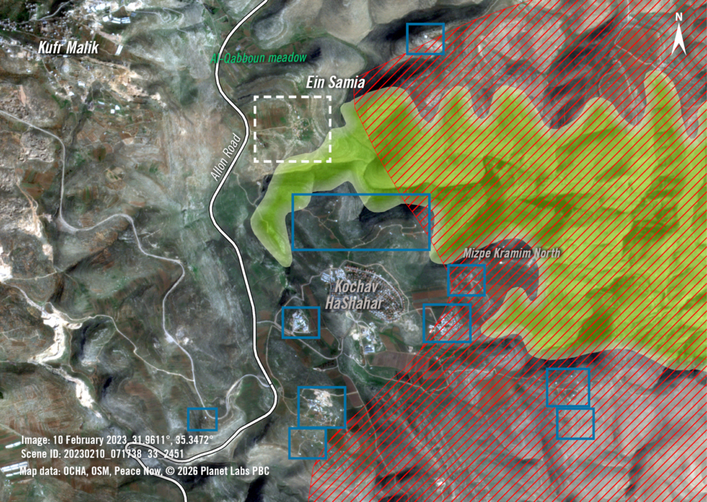 Annotated satellite image