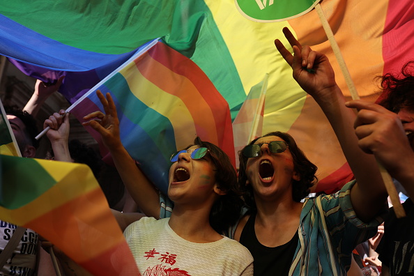 Manifestantes LGBTI en Turquía.