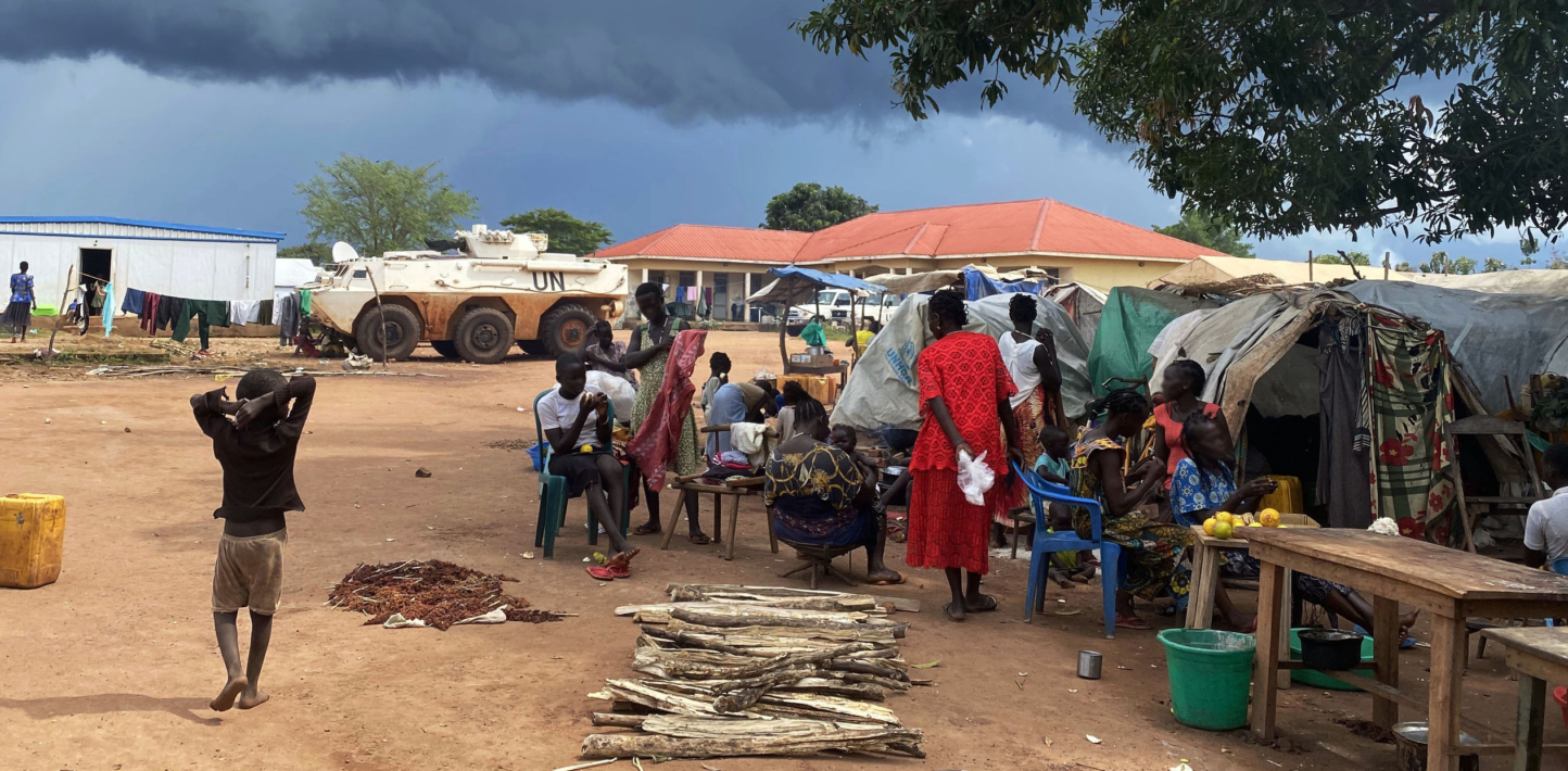 Área para personas internamente desplazadas en la localidad de Tambura, estado de Ecuatoria Occidental, Sudán del Sur.