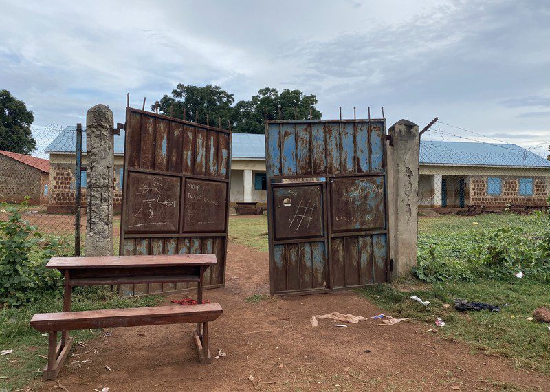 Área para personas internamente desplazadas en la localidad de Tambura, estado de Ecuatoria Occidental, Sudán del Sur.