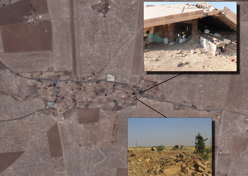Imágenes de satélite del pueblo de Husseinya tomadas en junio de 2015. © CNES 2015, Distribution AIRBUS DS