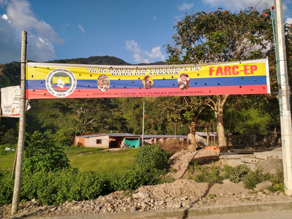 Propaganda de las FARC en San José del Tarra, Catatumbo (oficina de prensa de Amnistía Internacional /Amnistía Internacional)