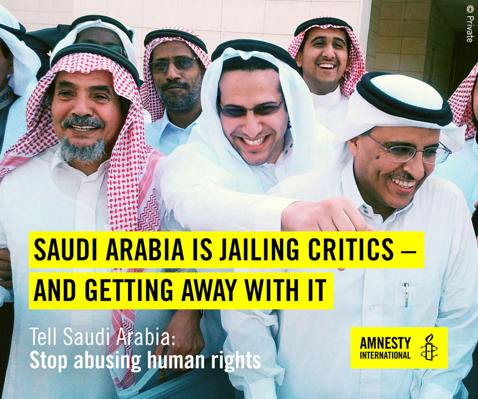 Arabia Saudí debe dejar de encarcelar a quienes la critican.