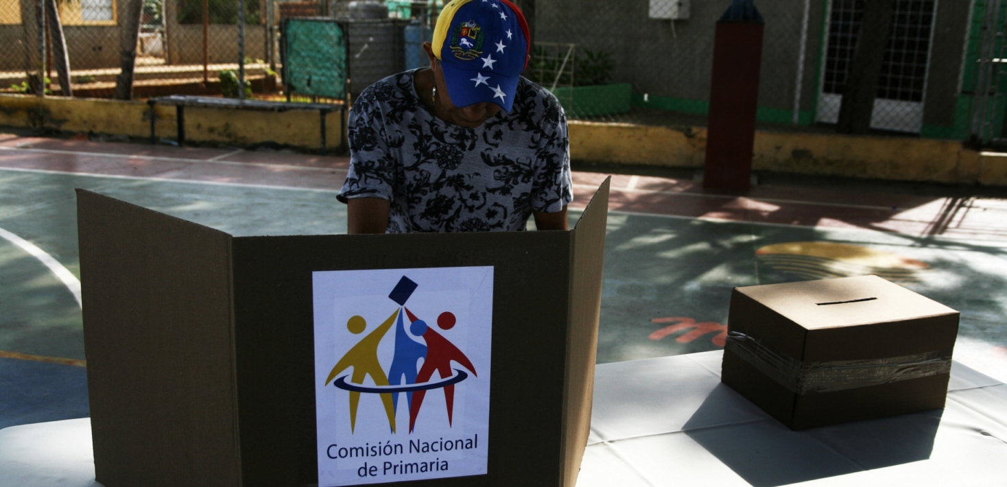 Venezuelan voters attend the Voting boxes for the opposition party in order to choose the candidate who will face President Nicolás Maduro in the 2024 presidential elections.