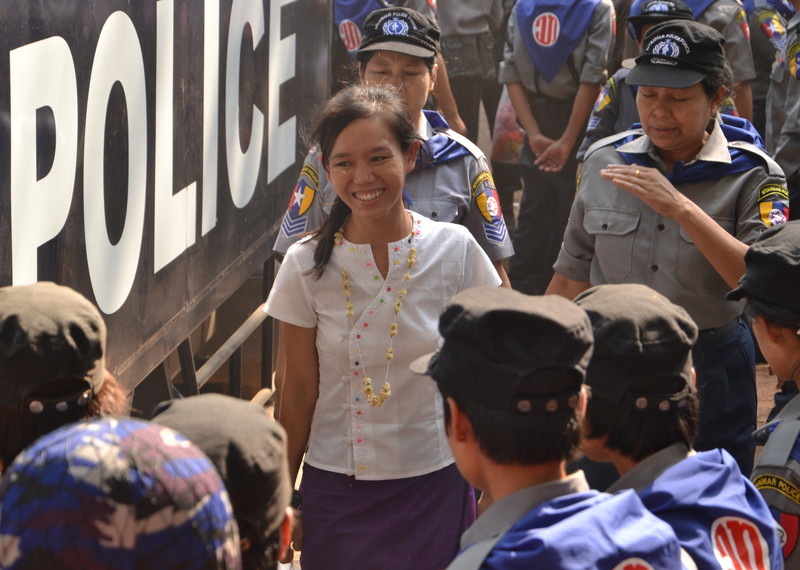 Phyoe Phyoe Aung lors d’une audience au tribunal en mai 2015. Crédit : DR