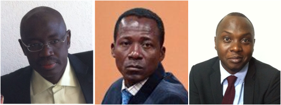 Baba Wame, Rodrigue Tongue et Félix Ebolé Bola. © Amnesty International