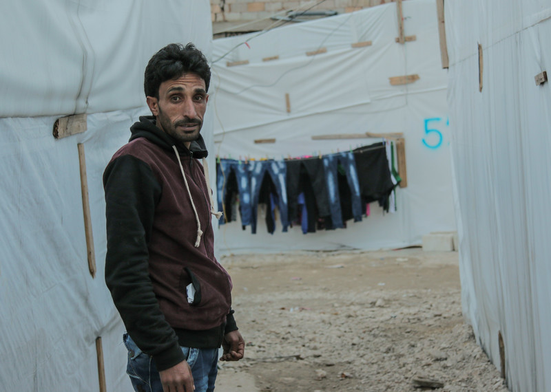 Abo-Mohamad, 27 ans, réfugié et bénévole.